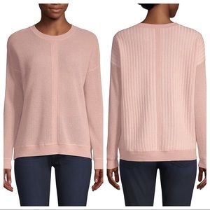 Raffi Cashmere Cable Knit Sweater Blush Pink XS